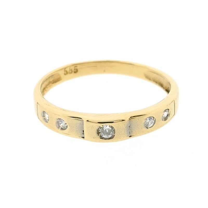 Image 3 of Gold ring with zirconia