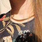 Image 7 of Gold snake link necklace