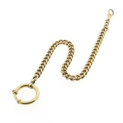 Image 1 of Solid vintage gold watch chain; Chatelaine (for a pocket watch)