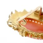 Image 7 of Vintage/antique gold brooch with filigree technique and blood coral