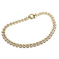 Two-tone gold Bismarck link bracelet | 19 cm