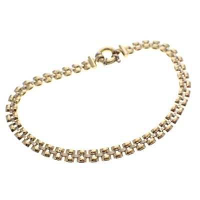Image 1 of Two-tone gold Bismarck link bracelet | 19 cm