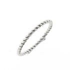 Image 1 of White gold twisted sliding ring