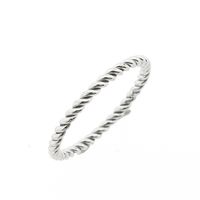 White gold twisted sliding ring