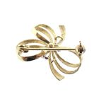 Image 6 of Gold brooch as a bow with diamond