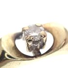 Image 3 of Gold solitaire ring with diamond; 0.10 ct.