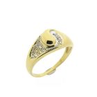 Image 1 of Gold ring with zirconia