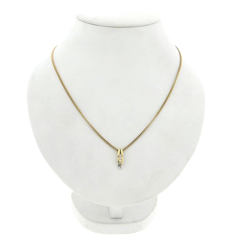 Image 4 of Zinzi Bicolor Gold Pendant with Diamonds