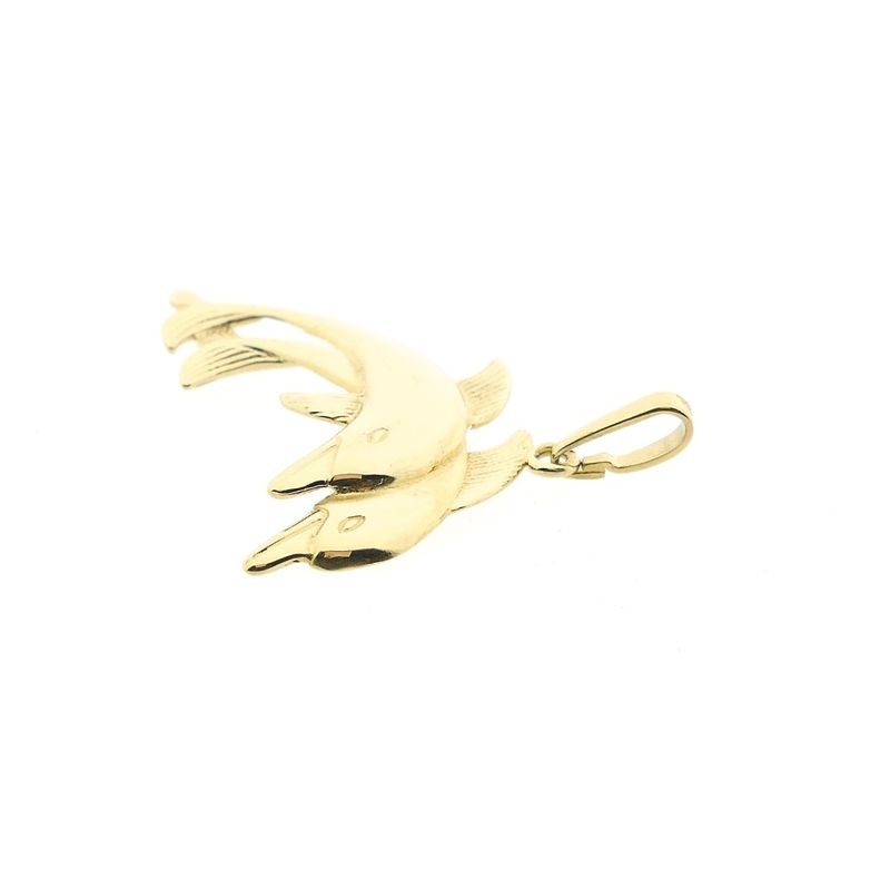 Image 8 of Gold pendant of dolphins