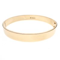 Solid gold wide slave bracelet | Ø 67 mm