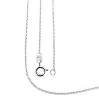 White gold thin anchor link necklace | 42 cm