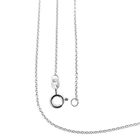 Image 1 of White gold thin anchor link necklace | 42 cm