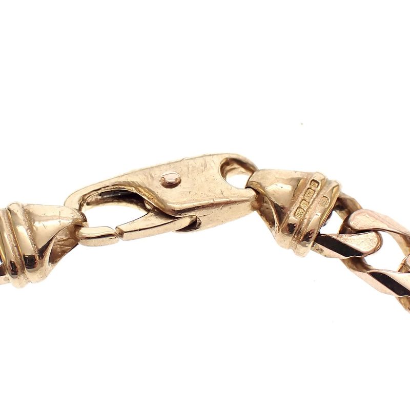 Image 3 of 9 carat two-tone gourmet link bracelet; 23 cm