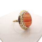 Image 1 of Vintage gold ring with carnelian bandagate
