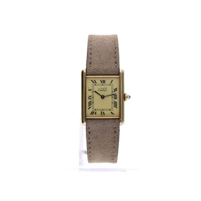 Image 1 of Cartier Tank Vermeil 'Large' 590005; Vintage Unisex Watch