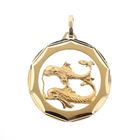 Image 5 of Gold zodiac sign pendant; Pisces