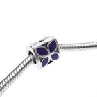 Image 2 of Pandora charm; Silver; Purple Flower