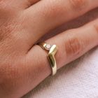 Image 4 of Golden fantasy ring with zirconia.