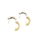 Image 4 of Two-tone gold hoop earrings with zirconia; Ø 15.1 mm