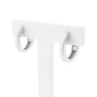 Image 4 of White Gold Earrings with Topaz; Ø 13.8 mm