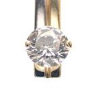 Image 5 of Two-tone gold pendant with large zirconia