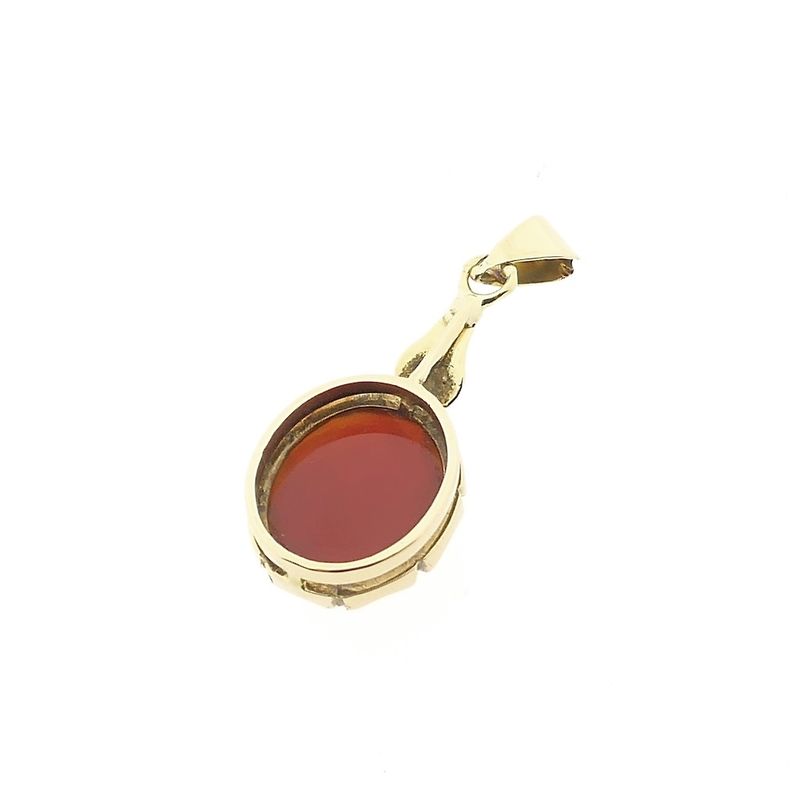 Image 5 of Vintage gold pendant with carnelian