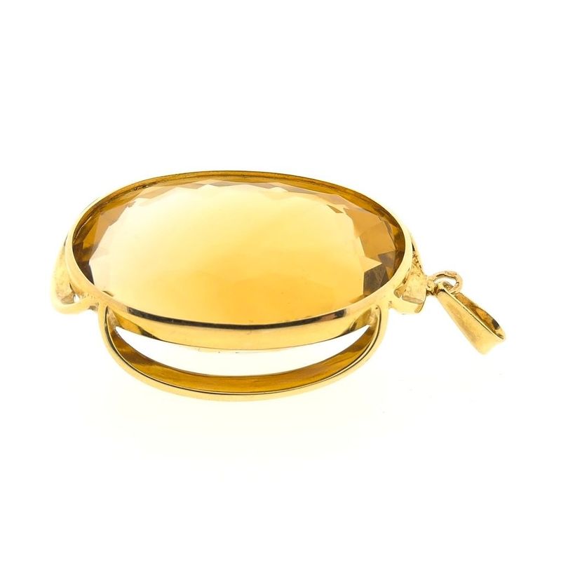 Image 5 of Gold pendant with synthetic gemstone