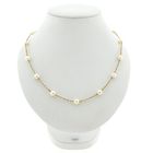 Image 1 of Gold Singapore link chain with pearls
