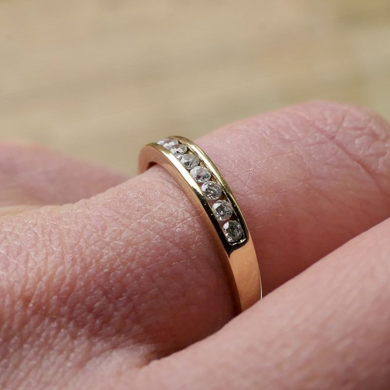 Image 11 of Gold ring/sliding ring with zirconia