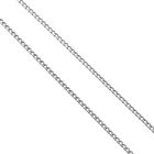Image 7 of White gold thin gourmet link necklace