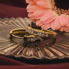 Image 2 of 18K Gold Hoop Earrings with Diamond | 1.10 ct.