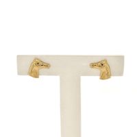 Golden horse stud earrings