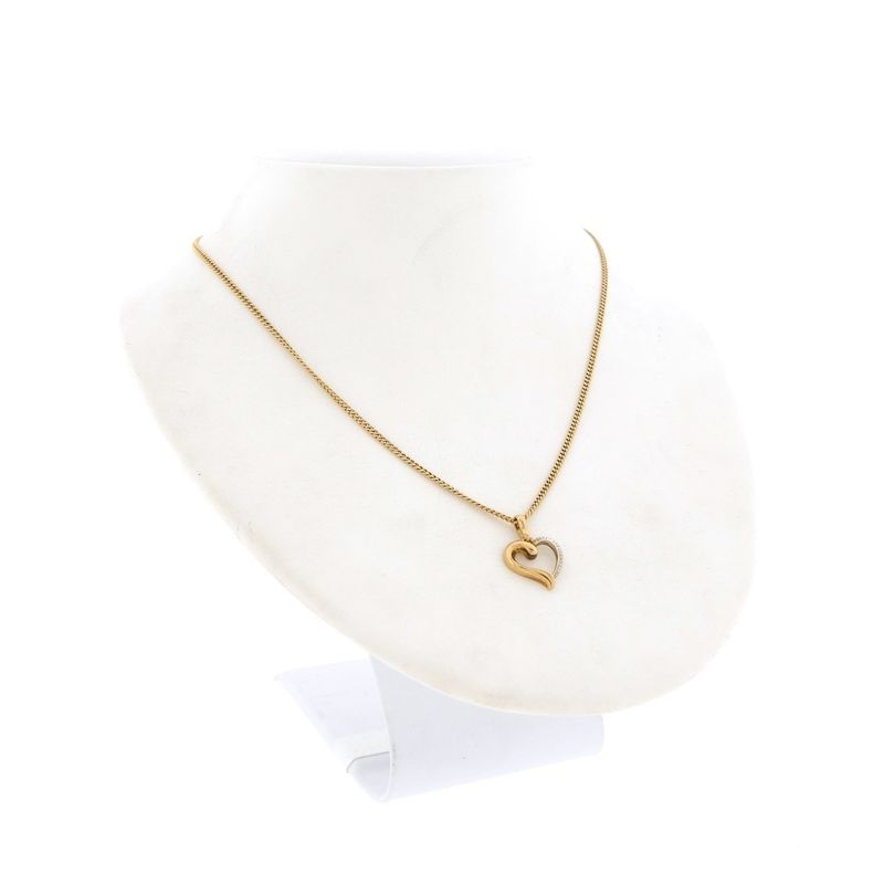 Image 4 of Gold heart pendant with diamonds | 0.015 ct.