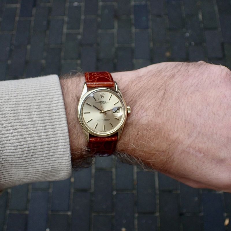 Image 8 of Rolex Date 1550; Gold capped automatic watch