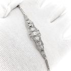 Afbeelding 13 van Witgouden Art-deco armband met diamanten; Ca. 1,29 ct. | 19 cm