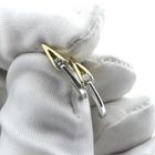 Image 4 of Bicolor gold stud earrings with diamonds