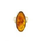 Image 3 of Vintage Gold Ring with Amber