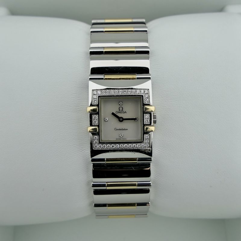 Image 14 of Omega Constellation Quadra 'Half-Bar'; 18k gold/steel women's watch with diamonds