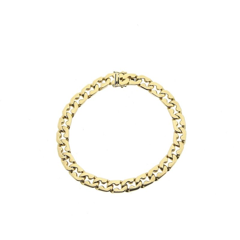 Image 3 of Solid gold gourmet link bracelet