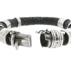 Image 4 of Silver leather Buddha to Buddha bracelet | 21 cm