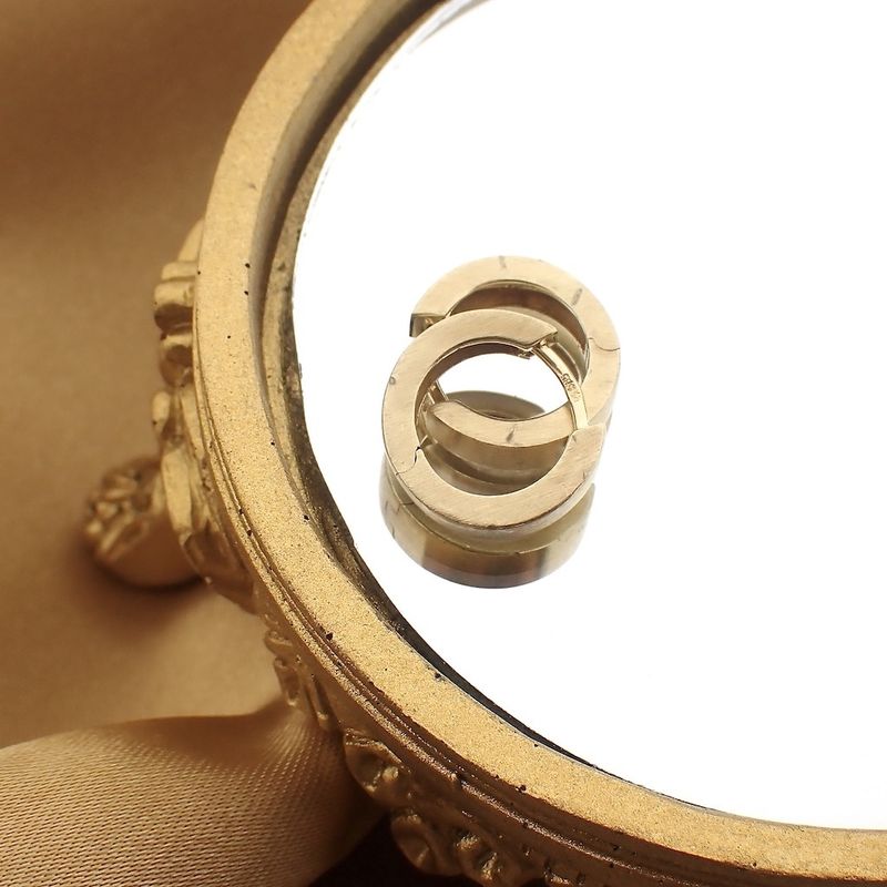 Image 6 of Gold matte earrings | Ø 14.5 mm