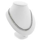 Image 3 of Silver flat gourmet link chain | 51 cm