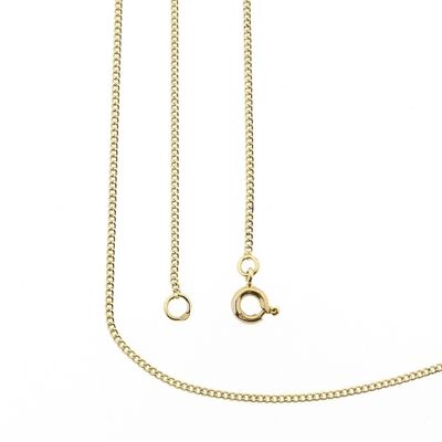 Image 1 of Gold thin gourmet link necklace | 51 cm