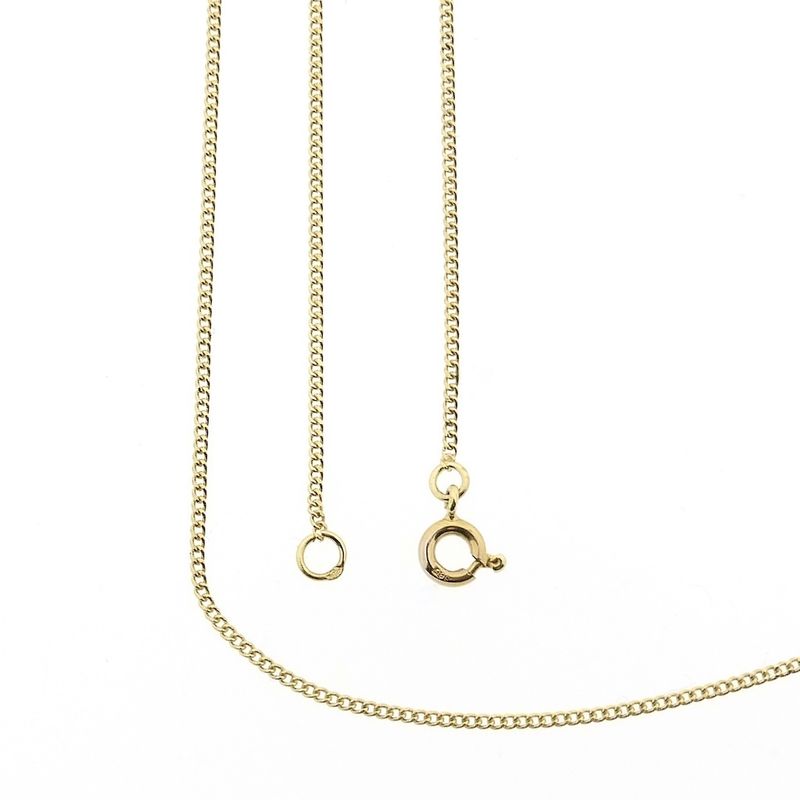 Image 1 of Gold thin gourmet link necklace | 51 cm
