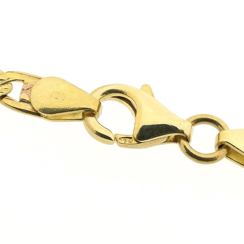 Image 5 of Tricolor gold navy link necklace