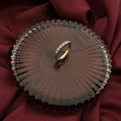 Image 2 of 18-karat gold ring with diamond | 0.21 ct.