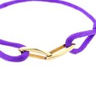 Image 4 of Forever Knots® Handmade Purple Satin Bracelet with Gold Link