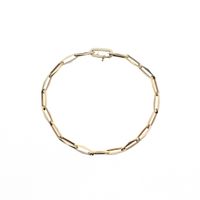 Gold closed forever link bracelet | 19.5 cm