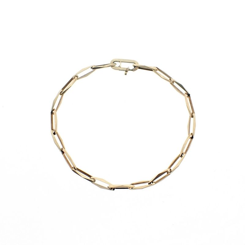 Image 1 of Gold closed forever link bracelet | 19.5 cm