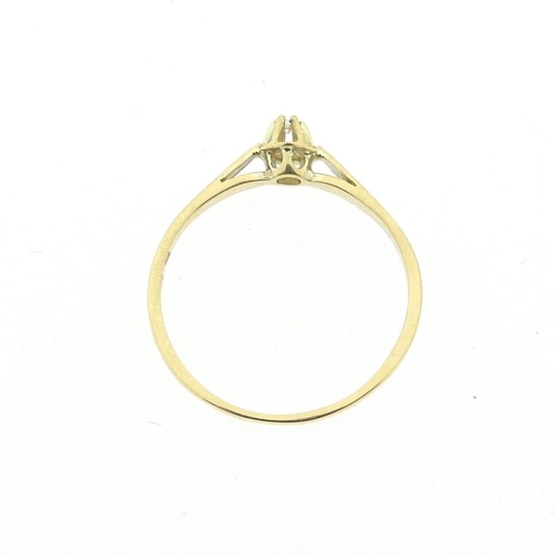 Image 5 of Gold solitaire ring with diamond | 0.015 ct.